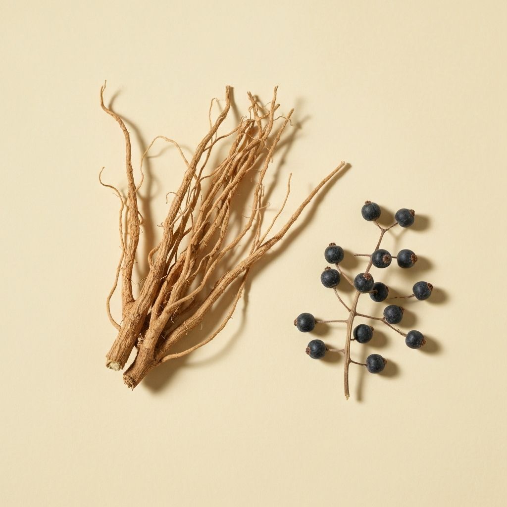 Withania somnifera Wurzeln und Beeren